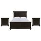 Mayberry Hill Slater King Storage Bed with Two Nightstands in Black, , large