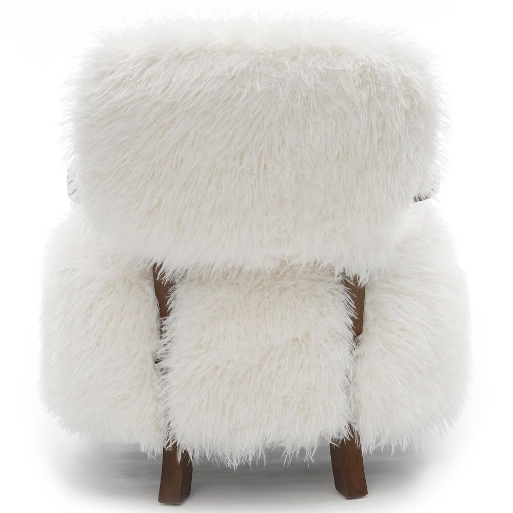 Furniture of America Lumir Long-Haired Accent Chair in White, , large