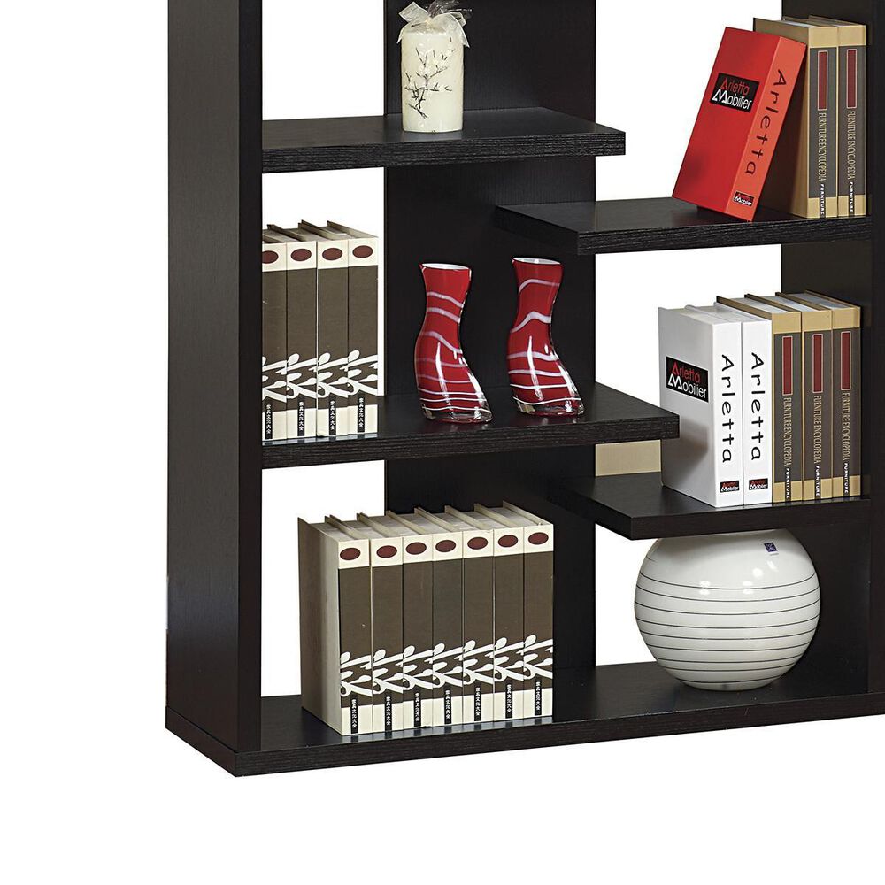 Living Essentials Display Cabinet with 9 Shelves in Black, , large