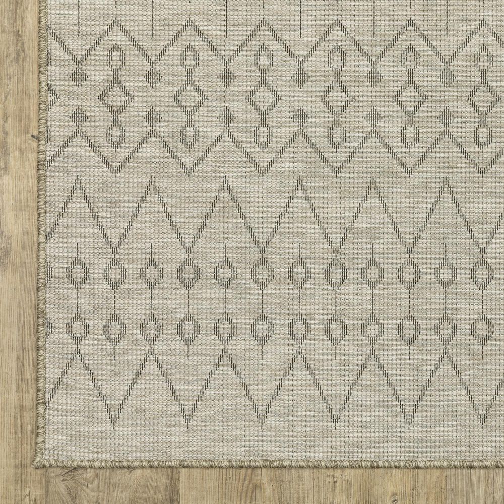 Oriental Weavers Tortuga TR04A 1&#39;10&quot; x 7&#39;6&quot; Beige and Black Runner, , large