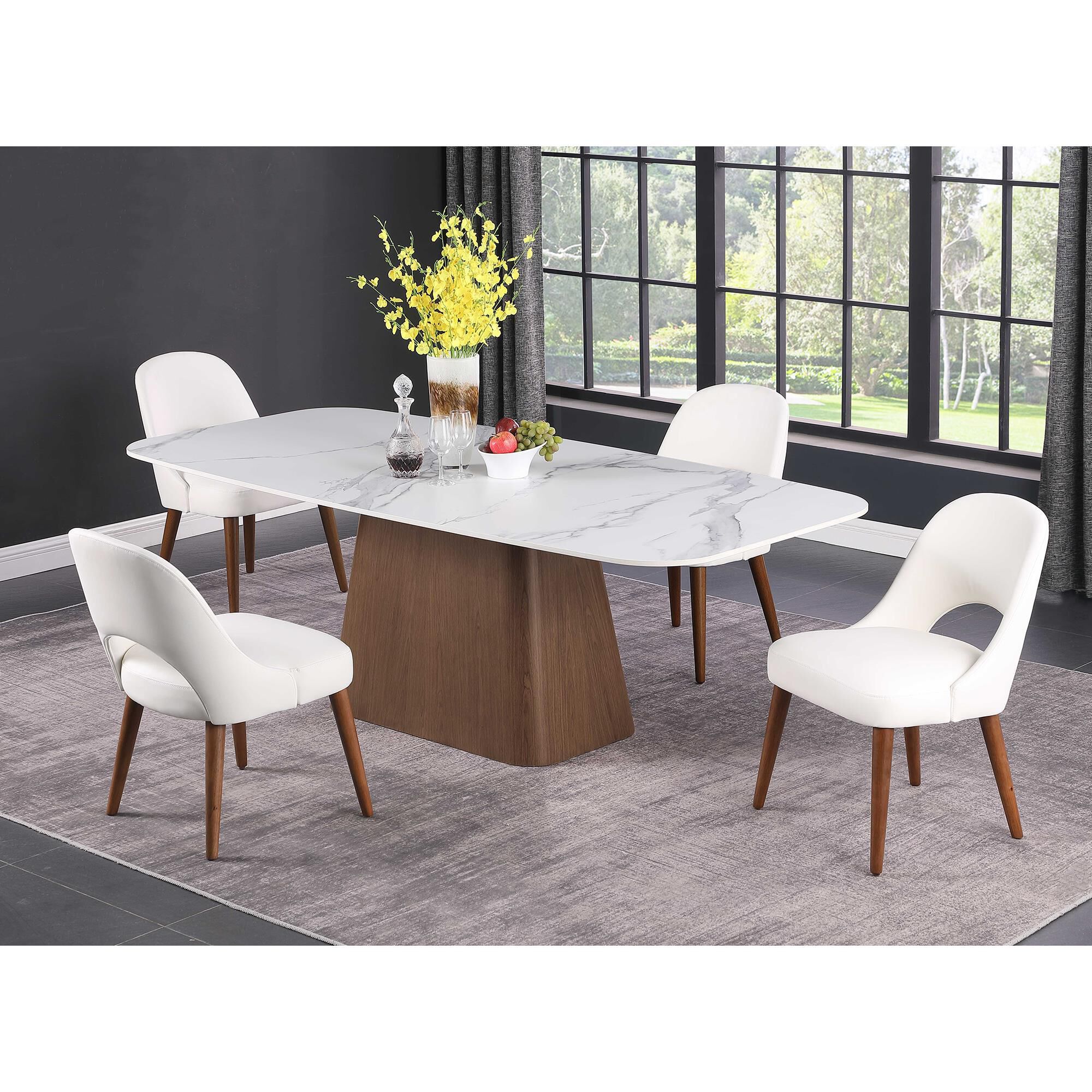 Pedestal best sale dining chairs