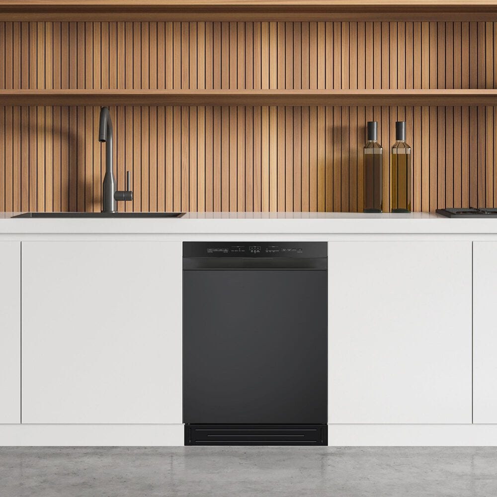 Midea 24&quot; Front Control 2-Rack Hybrid Tub Dishwasher in Black, , large