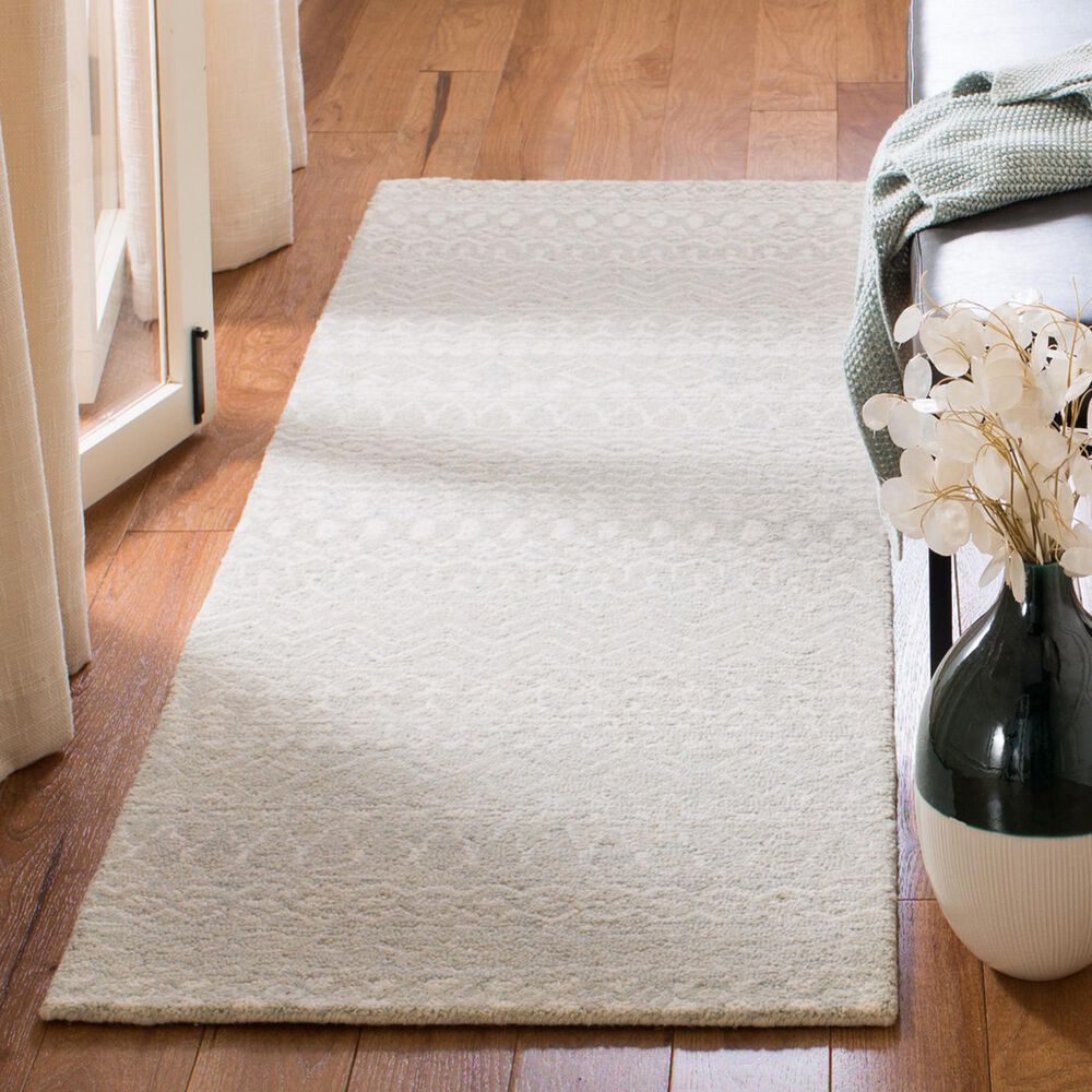 Safavieh Micro-Loop 2&#39;3&quot; x 8&#39; Aqua and Ivory Runner, , large