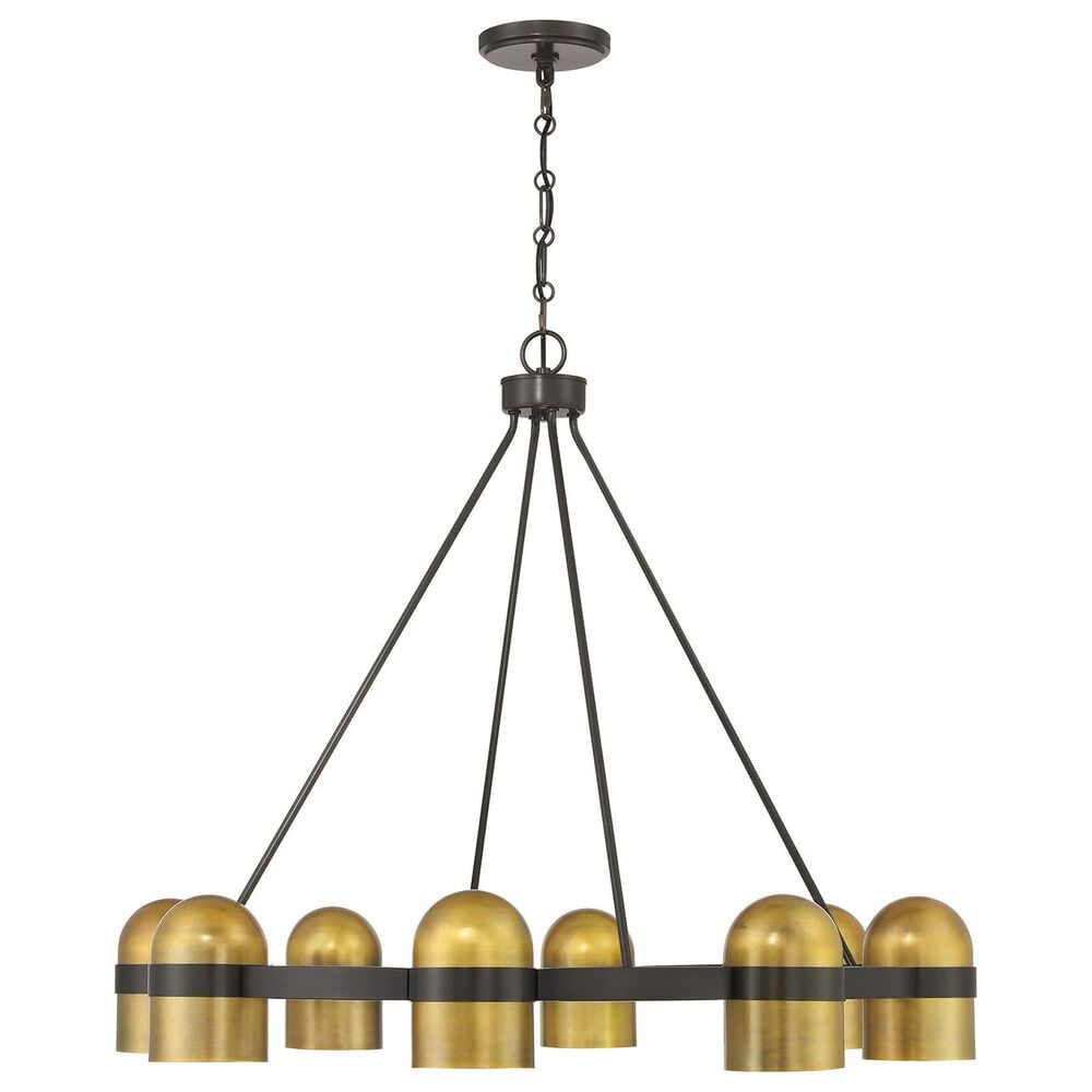 Savoy House Andover 8-Light Chandelier in Mediterranean Bronze and Riviera Brass, , large
