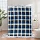 Duke Imports Flannel Sherpa Plaid Throw in Blue and Grey, , large