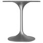 Leisuremod LeisureMod Verve Collection 27 Round Dining Table, Brushed Chrome Base with Sintered Stone Grey Top, , large