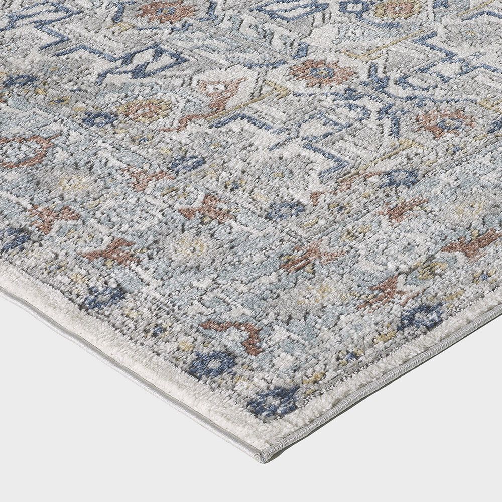 Central Oriental Orient Dania 5&#39;3&quot; x 7&#39;3&quot; Cream and Light Blue Area Rug, , large