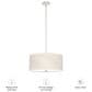 Hunter Solhaven 3-Light Mini Pendant with Bleached Alder Shade in Brushed Nickel, , large