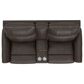 Catnapper Fredda Power Reclining Console Loveseat with Power Headrests in Coffee, , large