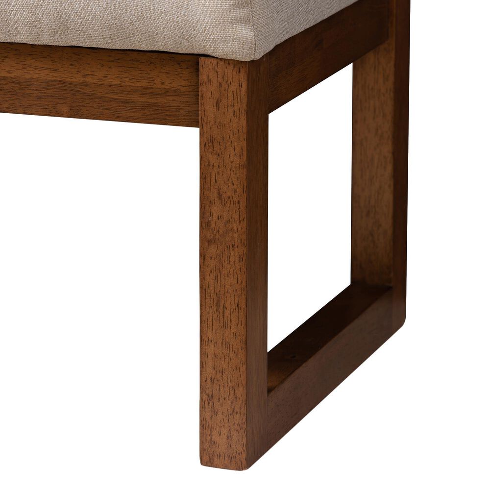 Baxton Studio Caramay Accent Bench in Light Beige, , large