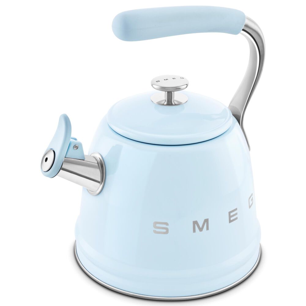 SMEG 2.3L Retro Style Electric Whistling Kettle in Pastel Blue, , large