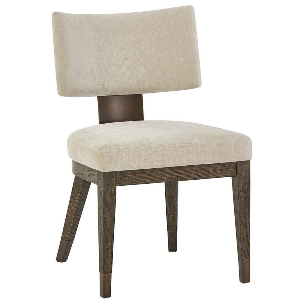 Furniture Worldwide Montclair Dining Side Chair in Medium Brown and Smoked Gold, , large