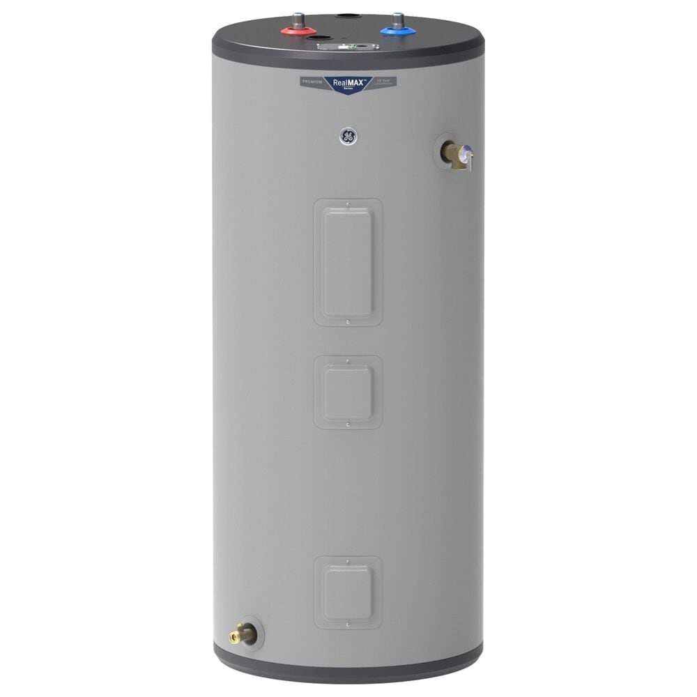 GE Appliances 40-Gallon Short Electric Water Heater in Gray, , large
