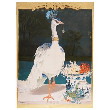 Creative Coop Dapper Home 44" x 60" Bird and Urn Canvas Wall Decor in Multicolor, , large