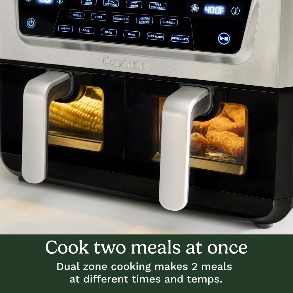 Cuisinart 11-qt Dual Basket Air Fryer Pro in Black Stainless, , large