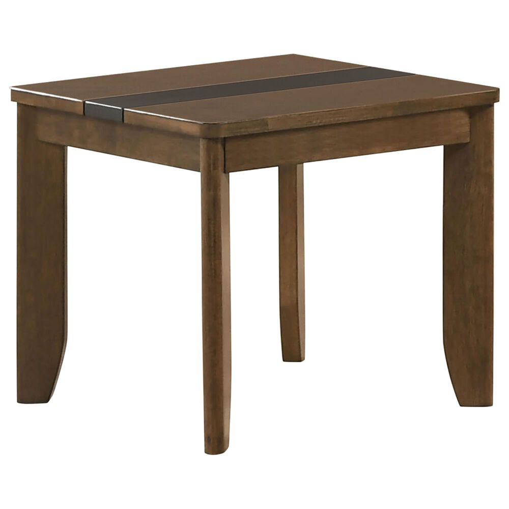 Furniture of America Beatty End Table in Light Walnut and Gray, , large