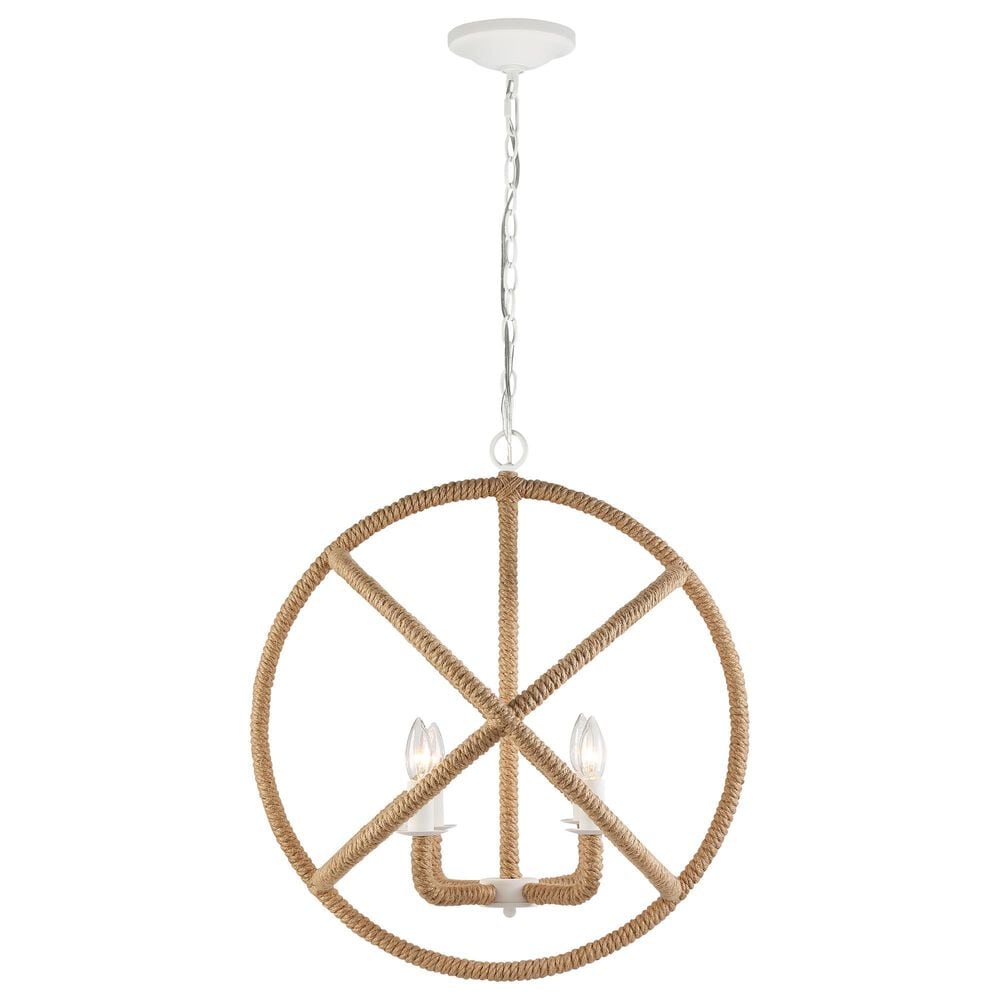 Golden Lighting Marina 4-Light Chandelier in Natural White, , large