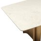 Club Collection By Sunpan Astara Dining Table in Cream and Antique Brass - Table Only, , large