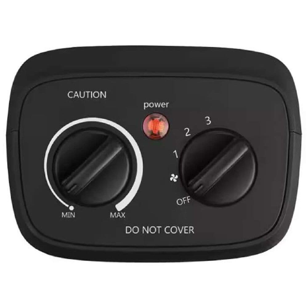 Pelonis 1500-Watt 9" Electric Personal Ceramic Space Heater with Thermostat in Black, , large