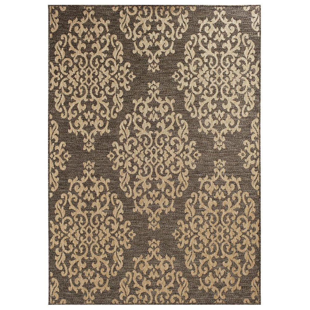 Trisha Yearwood Rug Collection Gather Temptation TYWD 5"3" x 7"7" Pebble and Natural Outdoor Rug, , large