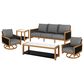 Agio Cove 5-Piece Patio Conversation Set in Charcoal, , large