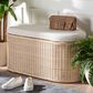 Baxton Studio Barid Oval Storage Bench in Natural, , large