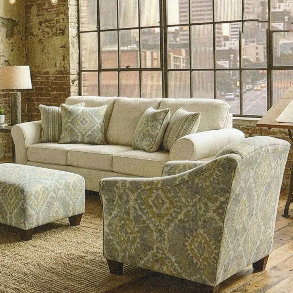 Arapahoe Home Giggles Stationary Sofa in Parchment