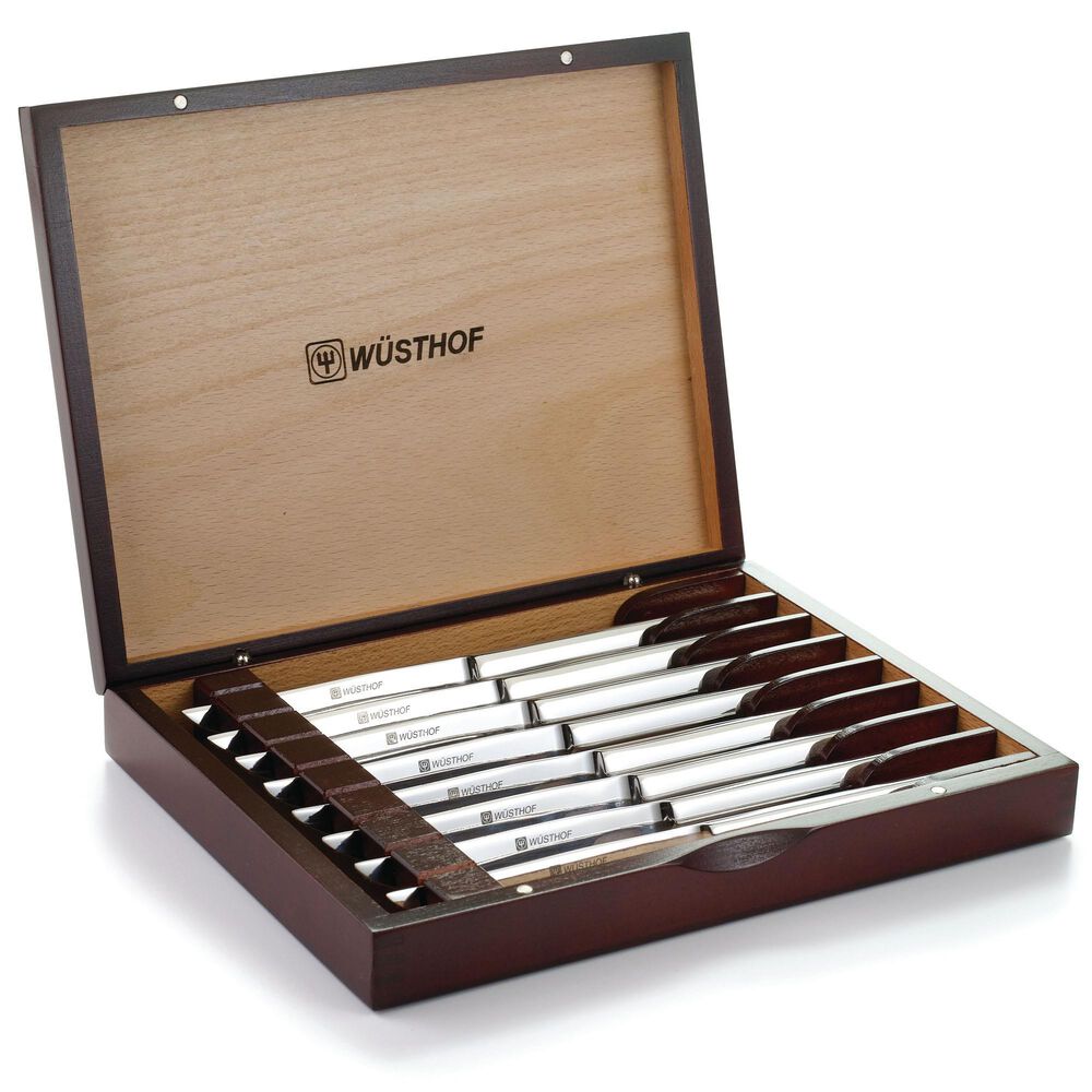 Wusthof Silverpoint II 8-Piece Steak Knife Set with Rosewood Colored Chest in Stainless Steel, , large