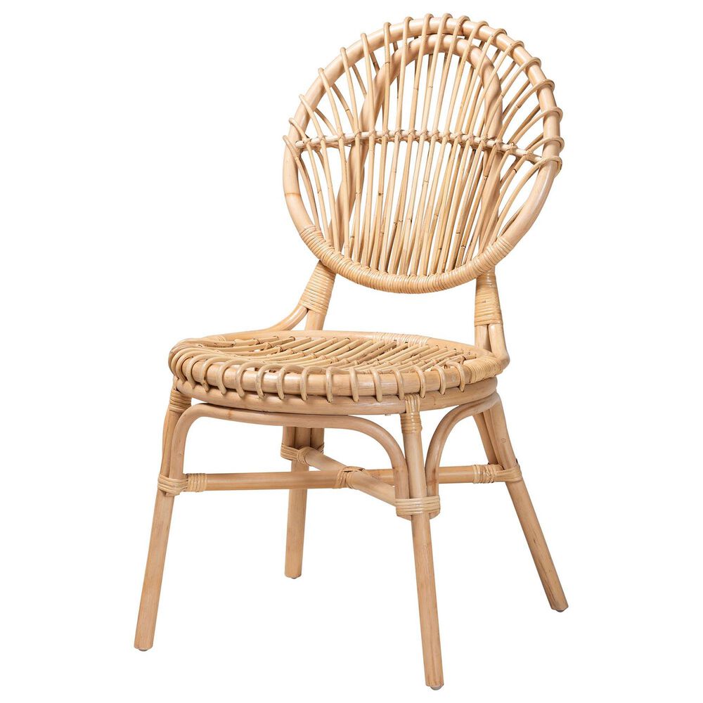 Baxton Studio Iris Side Chair in Natural Brown, , large