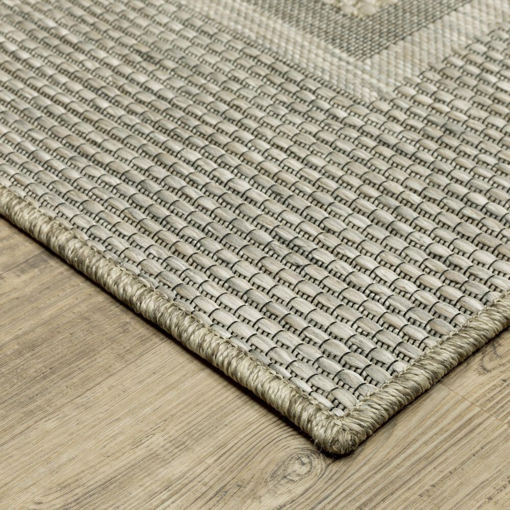 Oriental Weavers Tortuga TR06A 1&#39;10&quot; x 7&#39;6&quot; Beige and Black Runner, , large