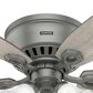 Hunter Builder Low Profile 52" Ceiling Fan with Lights in Matte Silver, , large