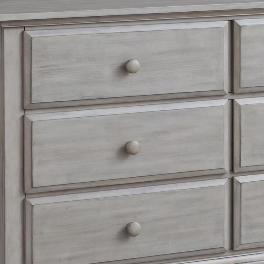 Oxford Baby Kenilworth 6 Drawer Dresser and Changing Topper in Stone Wash, , large