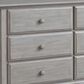 Oxford Baby Kenilworth 6 Drawer Dresser and Changing Topper in Stone Wash, , large