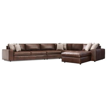 Bernhardt Nest 5-Piece Stationary Right Facing Sectional in Brown, , large
