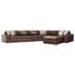Bernhardt Nest 5-Piece Stationary Right Facing Sectional in Brown, , large