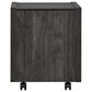 Belle Furnishings Modern Edge 3-Piece Writing Desk with Bookcase and Castered File Cabinet Set in Caffe, , large