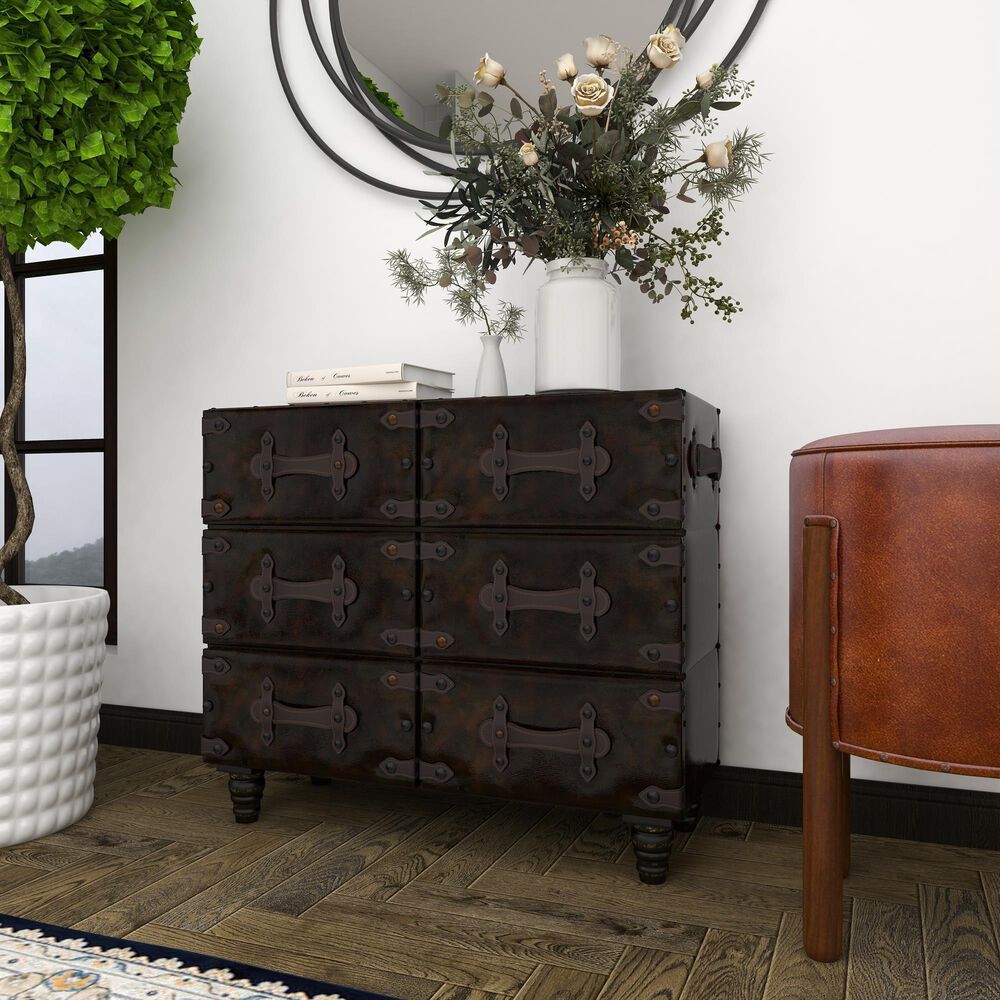 Uma Enterprises 6-Drawer Chest in Black, , large