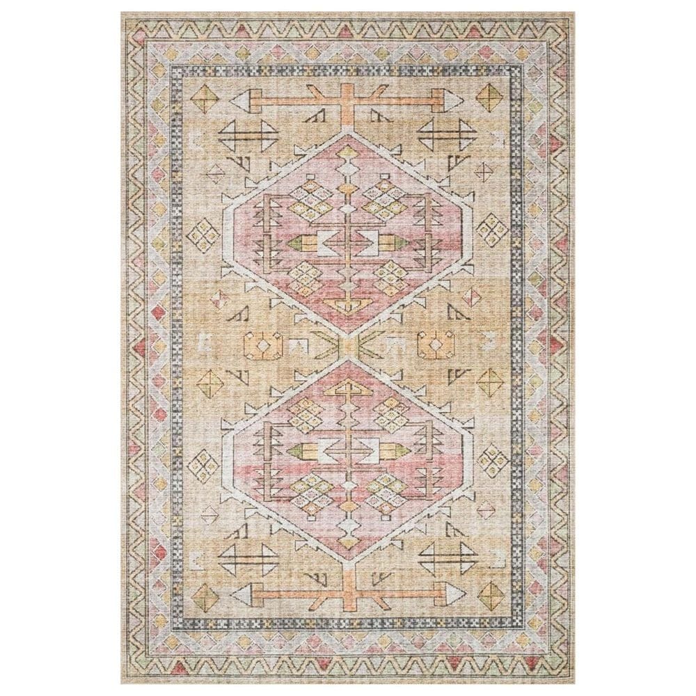 Loloi II Skye SKY-04 7"6" x 9"6" Gold and Blush Area Rug, , large