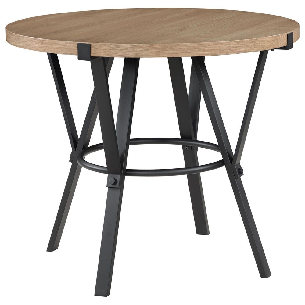 Steve Silver Co. Magnolia 42" Round Counter Height Table in Black and Sand - Table Only, , large