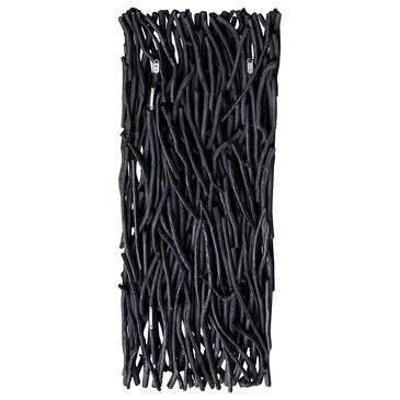 Uttermost Gathered Teak Wood Wall Decor in Black, , large