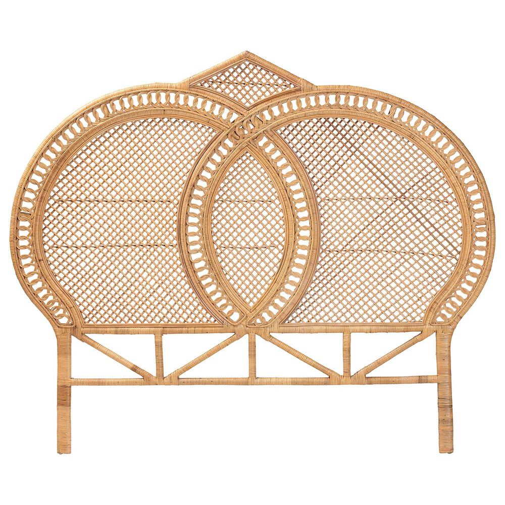 Baxton Studio Nerita Queen Standalone Headboard in Light Honey, , large