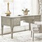 Hearth and Haven Dauphin Executive Desk in Grey and Gold, , large