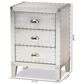 Baxton Studio Claude 3-Drawer End Table in Silver, , large