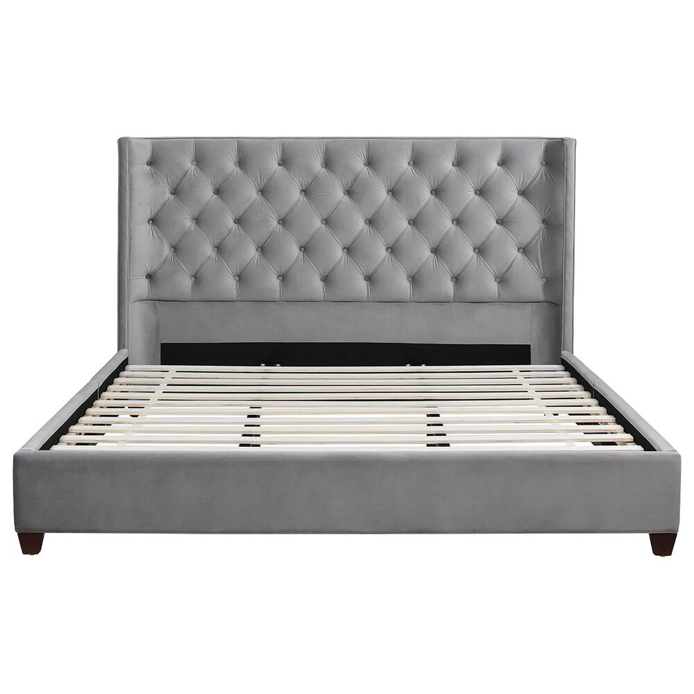 Jennifer Taylor Home Manhattan King Platform Bed in Opal Grey, , large