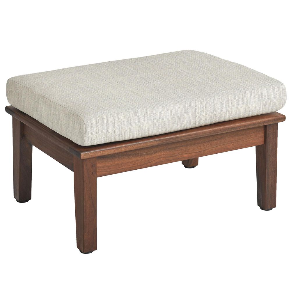 Jensen Outdoor Opal Outdoor Ottoman with Cushion in Chocolate Brown, , large