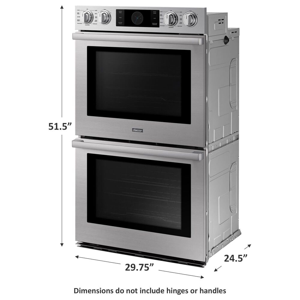 Dacor 30&quot; Double Wall Oven in Silver Stainless Steel, , large
