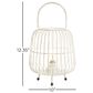 Maple and Jade 12" Modern Farmhouse Metal Lantern in White, , large