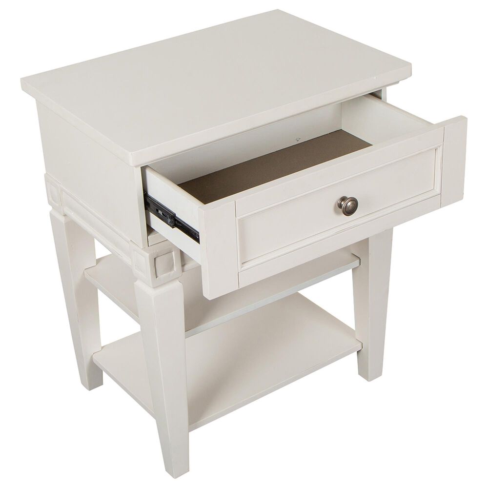 Nicolette Home Willowbrook 1-Drawer Nightstand in Egg Shell White, , large