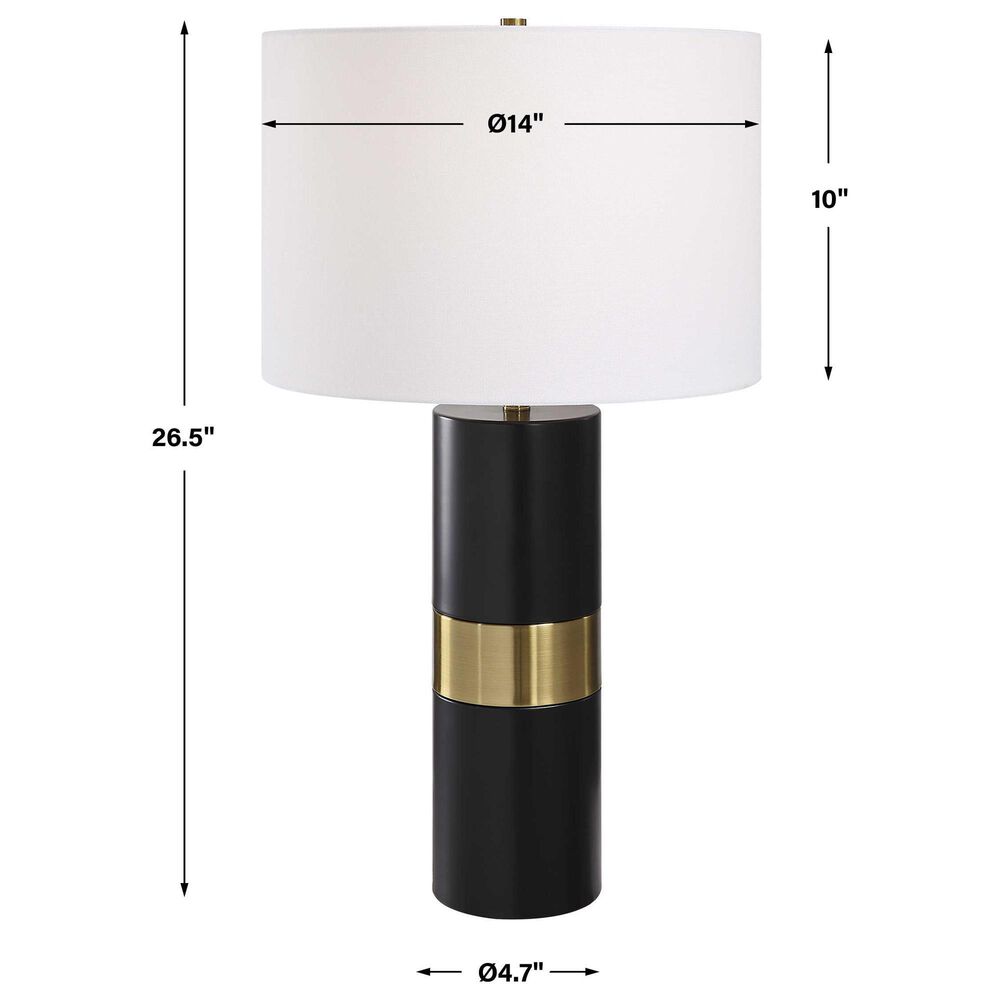 Uttermost 27&quot; Table Lamp in Black and Gold, , large
