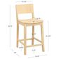 Linon Home Decor Devin Counter Stool in Unfinished (Set of 2), , large